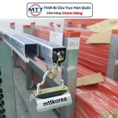 Con lăn treo cáp dẹp ray C cầu trục thương hiệu MYUNGSHIN (Hàn Quốc) làm từ thép mạ kẽm treo được nhiều loại cáp dẹp