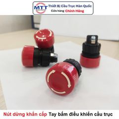 Nút dừng khẩn cấp E STOP tay bấm điều khiển cầu trục thương hiệu KG AUTO cấp bảo vệ IP65 điện áp 250V 6A