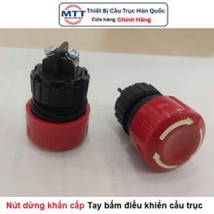 Nút dừng khẩn cấp E STOP tay bấm điều khiển cầu trục thương hiệu KG AUTO cấp bảo vệ IP65 điện áp 250V 6A