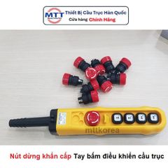 Nút dừng khẩn cấp E STOP tay bấm điều khiển cầu trục thương hiệu KG AUTO cấp bảo vệ IP65 điện áp 250V 6A
