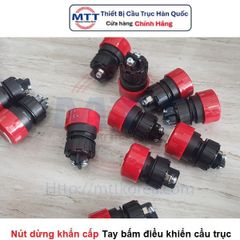 Nút dừng khẩn cấp E STOP tay bấm điều khiển cầu trục thương hiệu KG AUTO cấp bảo vệ IP65 điện áp 250V 6A