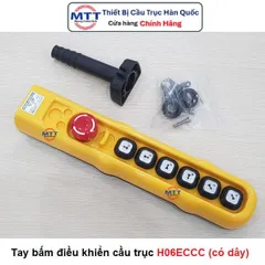 Bộ điều khiển cầu trục H06ECCC thương hiệu KG AUTO loại có dây 6 nút 2 cấp tốc độ - Điện áp 250V, 6A , cấp bảo vệ IP65