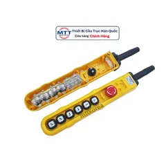 Tay bấm điều khiển tời điện H06ECAA thương hiệu KG AUTO loại có dây có nút dừng khẩn cấp điện áp 250V AC/ 6A; IP 65