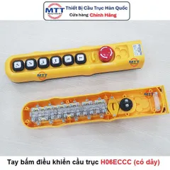 Bộ điều khiển cầu trục H06ECCC thương hiệu KG AUTO loại có dây 6 nút 2 cấp tốc độ - Điện áp 250V, 6A , cấp bảo vệ IP65