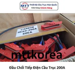 Đầu chổi tiếp điện cầu trục 200A thương hiệu MYUNG SHIN - Carbon Head 200A - Phụ kiện dùng cho tay lấy điện cầu trục