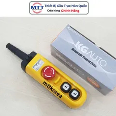 [HCM] Tay bấm điều khiển tời điện - Tay bấm điều khiển cầu trục có dây H02EA 2 nút 1 tốc độ có nút dừng khẩn cấp