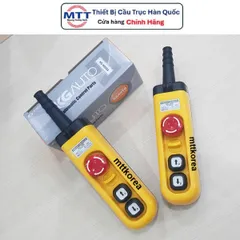 [HCM] Tay bấm điều khiển tời điện - Tay bấm điều khiển cầu trục có dây H02EA 2 nút 1 tốc độ có nút dừng khẩn cấp