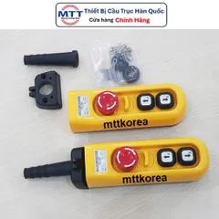 [HCM] Tay bấm điều khiển tời điện - Tay bấm điều khiển cầu trục có dây H02EA 2 nút 1 tốc độ có nút dừng khẩn cấp