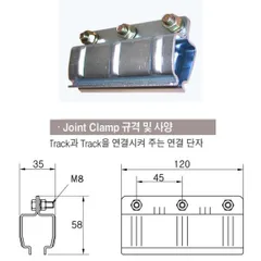 Khớp nối ray C cầu trục (MS-JC-01) thương hiệu MYUNGSHIN dùng cho hệ điện ngang cầu trục - Phụ kiện Hàn Quốc chính hãng