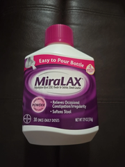 Bột nhuận tràng MiraLAX, giúp làm mềm phân và giảm táo bón 17.9 oz (510g) chứa 30 liều 