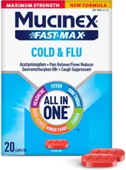 Viên nang Mucinex Fast-Max Maximum Strength cảm cúm tổng hợp, 20 viên