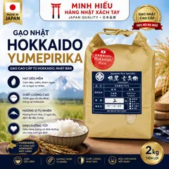 Gạo Yumepirika Hokkaido Nhật Bản – Hạt Dẻo Ngon, Chuẩn Gạo Nội Địa Nhật Gói 2kg