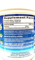 Bột bổ sung magie Natural Vitality Calm với hương vị mâm xôi-chanh 325 mg 20 oz (567 g).