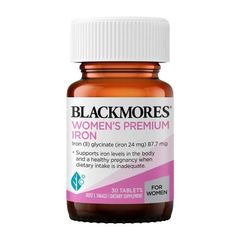 Blackmores Women Premium Iron - Bổ sung sắt cho mẹ bầu không gây táo bón giảm nguy cơ biến chứng trong thai kỳ 30 viên sản xuất Úc