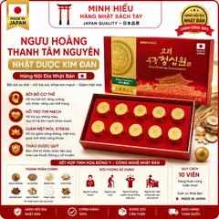 Ngưu Hoàng Thanh Tâm Nguyên Nội Địa Nhật Chính Hãng 10 Viên - Hỗ Trợ Bồi Bổ Sức Khỏe