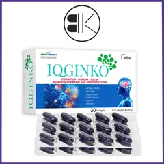 [CHÍNH HÃNG] Viên Uống Bổ Não IQGinko Bulgaria (Hộp 30 Viên) – Tăng Cường Tuần Hoàn Máu Brain, Giảm Đau Đầu, Mất Ngủ & H
