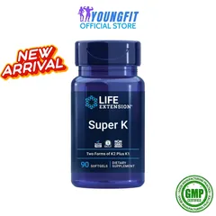 Viên Uống Bổ Sung Vitamin K2 Vitamin K1 Super K Life Extension Hỗ Trợ Sức Khỏe Tuần Hoàn Giảm Vôi Hóa Mạch Máu Cải Thiện Xương Khớp - YoungFit