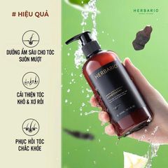 Combo Dầu gội thảo dược sạch gàu 5T Herbario 250ml + Dầu xả vỏ bưởi bồ kết Herbario 300ml