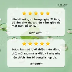 [HÀNG TẶNG KHÔNG BÁN] - Xịt khoáng Rau Má & Diếp Cá herbario 100ml thuần chay