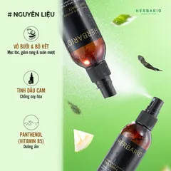 Nước xịt dưỡng tóc Vỏ Bưởi và Bồ Kết Herbario 100ml (pomelo peel & gleditsia) VEGAN - thuần chay