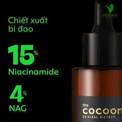 N15 - Serum tinh chất bí đao Cocoon 70ml 15% niacinamide sach mụn - VEGAN - Mỹ phẩm thuần chay