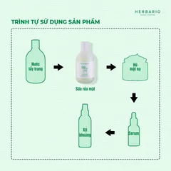 Sữa rửa mặt Rau má & Diếp cá 200ml Herbario thuần chay