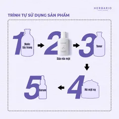 Sữa rửa mặt tạo bọt hoa đậu biếc herbario 100ml thuần chay cấp ẩm, chống lão hóa
