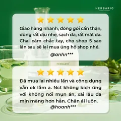 Nước tẩy trang Rau Má & Diếp Cá Herbario 300ml - VEGAN - Mỹ phẩm thuần chay
