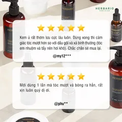 Kem ủ tóc bồ kết & vỏ bưởi herbario 200ml thuần chay