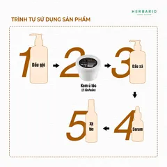 Kem ủ tóc bồ kết & vỏ bưởi herbario 200ml thuần chay