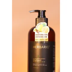 Combo Dầu gội vỏ bưởi bồ kết Herbario 500ml + Dầu xả vỏ bưởi bồ kết Herbario 300ml