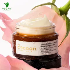 Thạch hoa hồng dưỡng ẩm COCOON 30ml kem dưỡng ẩm - Vegan thuần chay