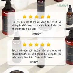 Dầu xả Vỏ bưởi & Bồ kết HERBARIO 300ml giúp tóc suôn mượt - VEGAN - Mỹ phẩm thuần chay