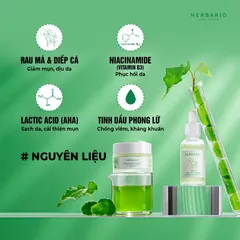 Serum Rau má & Diếp cá herbario 30ml sạch mụn thuần chay