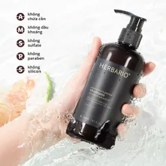 [SVIP] - Dầu gội vỏ bưởi và bồ kết HERBARIO 300ml giảm rụng tóc, phục hồi tóc - VEGAN - Mỹ phẩm thuần chay