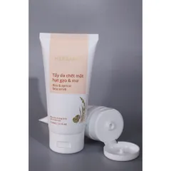 Tẩy da chết mặt hạt gạo & mơ Herbario 160ml thuần chay
