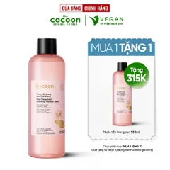 Nước tẩy trang sen Hậu Giang Sạch Bụi Siêu Mịn, Dịu Êm Cho Da Rất Nhạy Cảm Cocoon 500ml