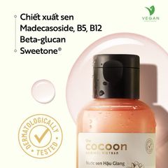 Combo Toner nước cân bằng da Sen Hậu Giang 310ml + Nước tẩy trang bí đao 500ml Cocoon thuần chay