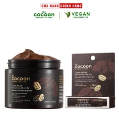 Combo Cà phê Đắklắk làm sạch da chết Body Cocoon 200ml HŨ + tẩy da chết môi Cà phê đắk lắk Cocoon 5g