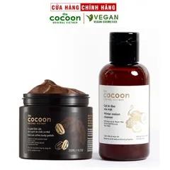 Combo Gel bí đao rửa mặt cocoon 140ml + HŨ Cà phê Đắk Lắk sạch da chết cocoon 200ml