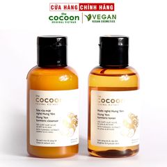 Combo Sữa rửa mặt nghệ Hưng Yên cocoon 140ml + Toner nước nghệ cocoon 140ml 791176