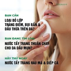 [Hàng tặng không bán] - Nước tẩy trang Rau Má & Diếp Cá Herbario 300ml thuần chay