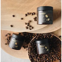 Combo Cà phê Đắk lắk làm sạch da chết cocoon 200ml HŨ + Son dưỡng dầu dừa Bến Tre cocoon 5g