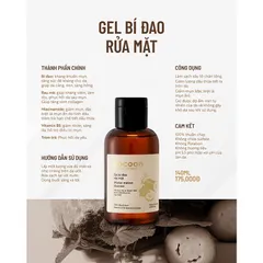 Gel bí đao rửa mặt Cocoon 140ml thuần chay (Winter melon cleanser)