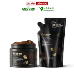 Combo 1 Hũ Tẩy da chết Cơ thể Cà phê Đắk Lắk Cocoon 200ml + 1 Túi Refill Tẩy da chết Cà phê 200ml