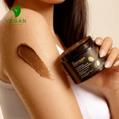 Combo 1 Hũ Tẩy da chết Cơ thể Cà phê Đắk Lắk Cocoon 200ml + 1 Túi Refill Tẩy da chết Cà phê 200ml