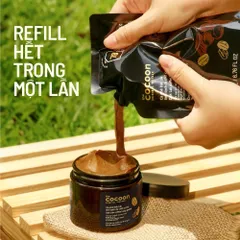 Combo 1 Hũ Tẩy da chết Cơ thể Cà phê Đắk Lắk Cocoon 200ml + 1 Túi Refill Tẩy da chết Cà phê 200ml