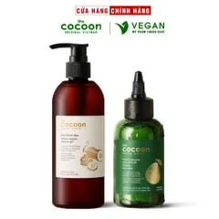 Combo gel tắm bí đao cocoon 310ml + Cải tiến mới - Nước dưỡng tóc tinh dầu bưởi pomelo 140ml