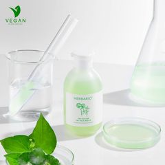 Sữa rửa mặt Rau má & Diếp cá Herbario 200ML giảm dầu mụn thuần chay