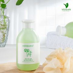 Sữa rửa mặt Rau má & Diếp cá Herbario 200ML giảm dầu mụn thuần chay